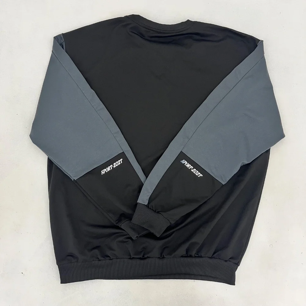 Yohji Yamamoto Mens Size 5XL‎ Pullover Sweatshirt Black Gray TVS Sport 202T